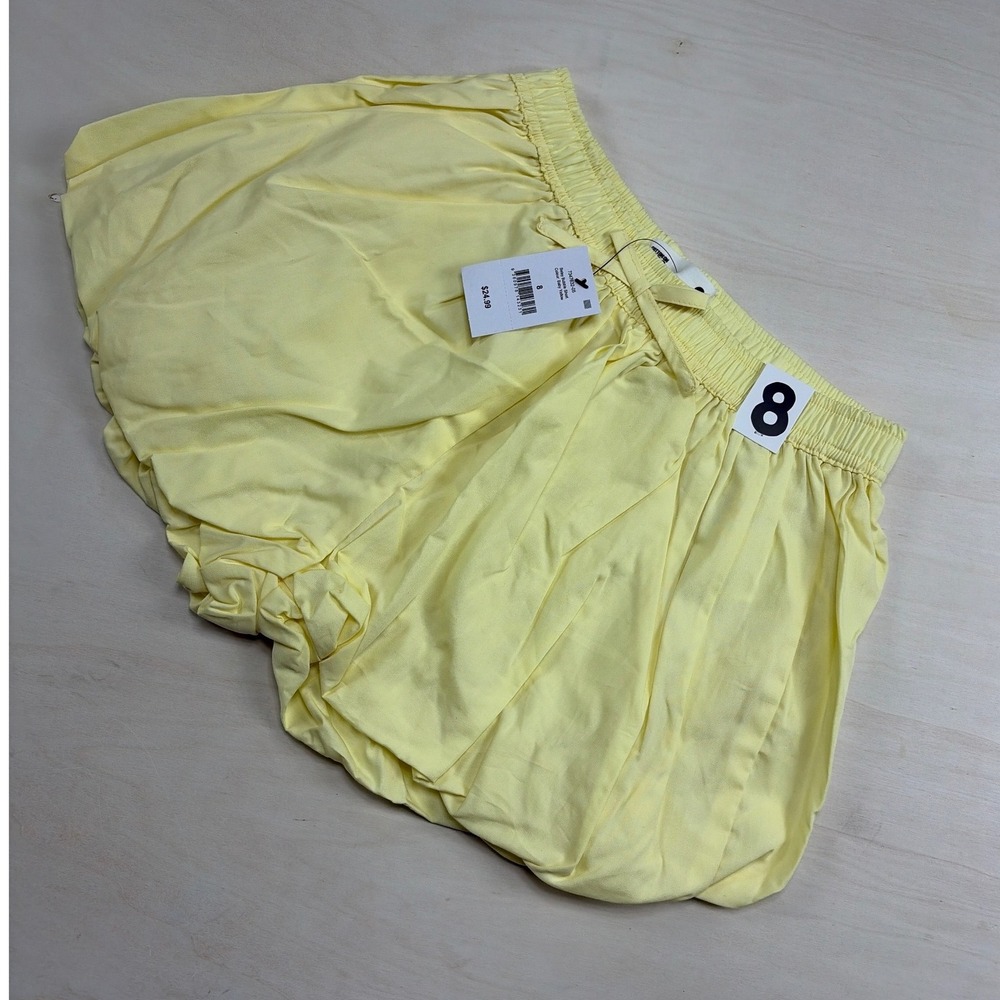Cotton On Kids Betsy Bubble Shorts Baby Yellow Size 8 NWT